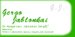 gergo jablonkai business card